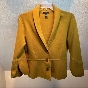 ALFANI Gold Button Front Jacket w/Tulip Shape cuffs. 3Buttons. Shawl Collar. XL